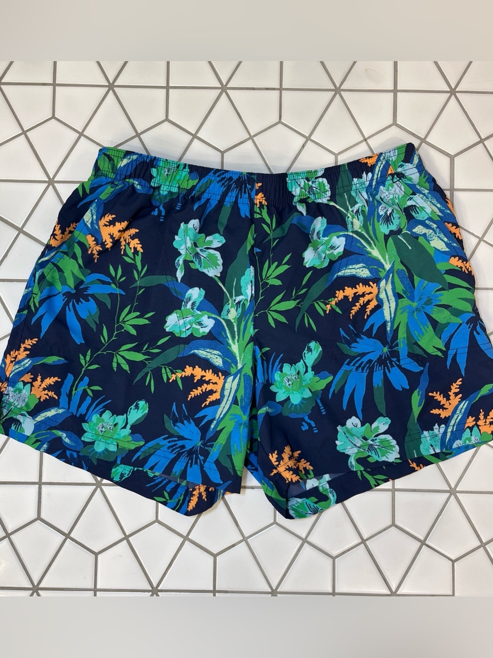 Columbia Sandy River Shorts Womens Medium Floral Outdoor Water Nylon Hiking Gorp